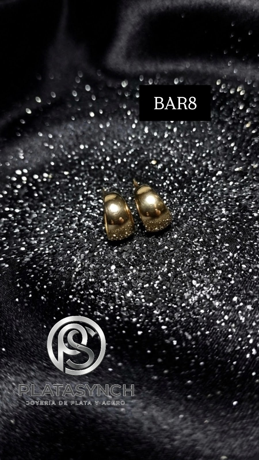 BAR8 - Aretes brass de palito redondos gorditos