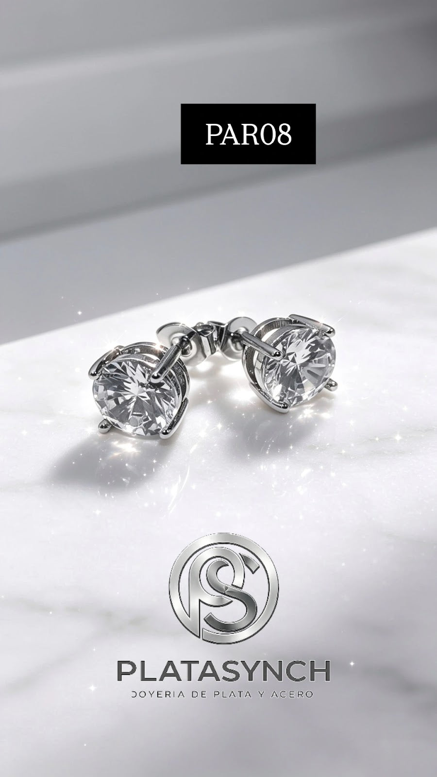 PAR08 - Pendientes Plata 925, redondo simple