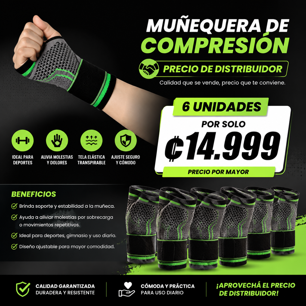 MUÑEQUERA DE COMPRESION