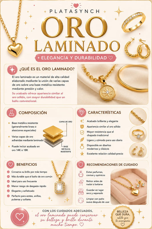 ¿Qué es el Oro Laminado? Características y cuidados