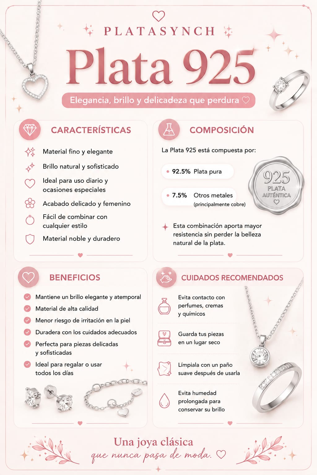 Plata 925: Elegancia auténtica y cómo cuidarla