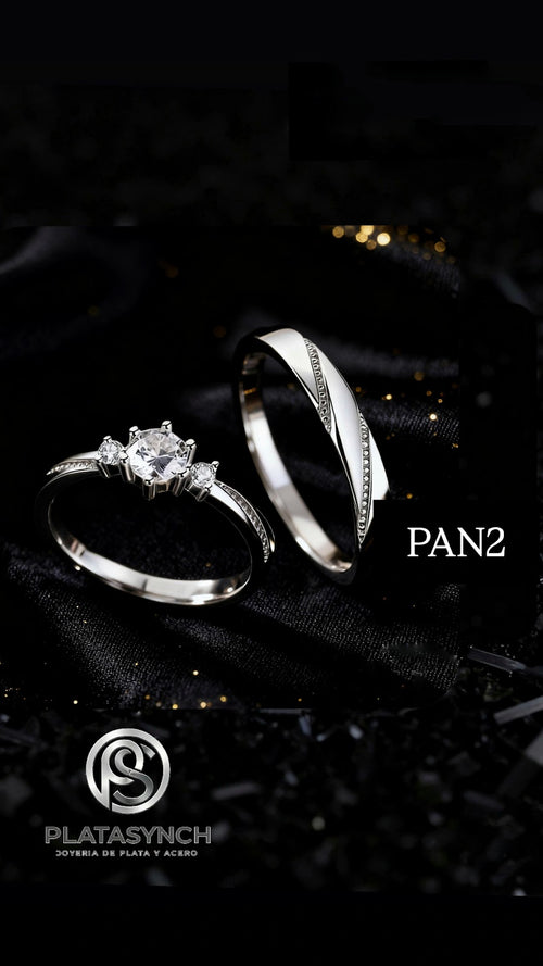 PAN2 - Anillo Duo Plata 925