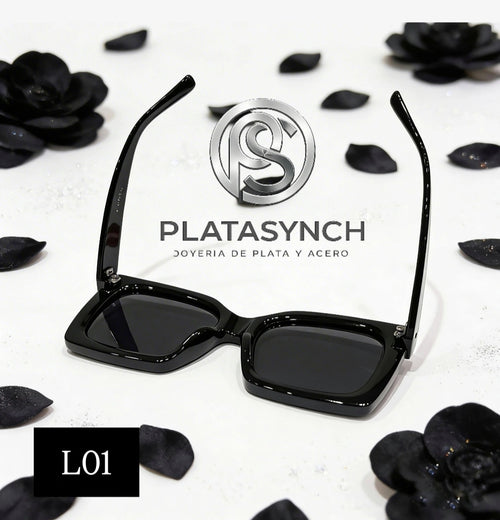 L01 - Gafas - Cuadradas Extragandes Negras