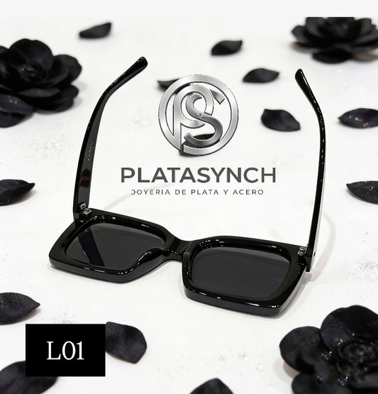 L01 - Gafas - Cuadradas Extragandes Negras
