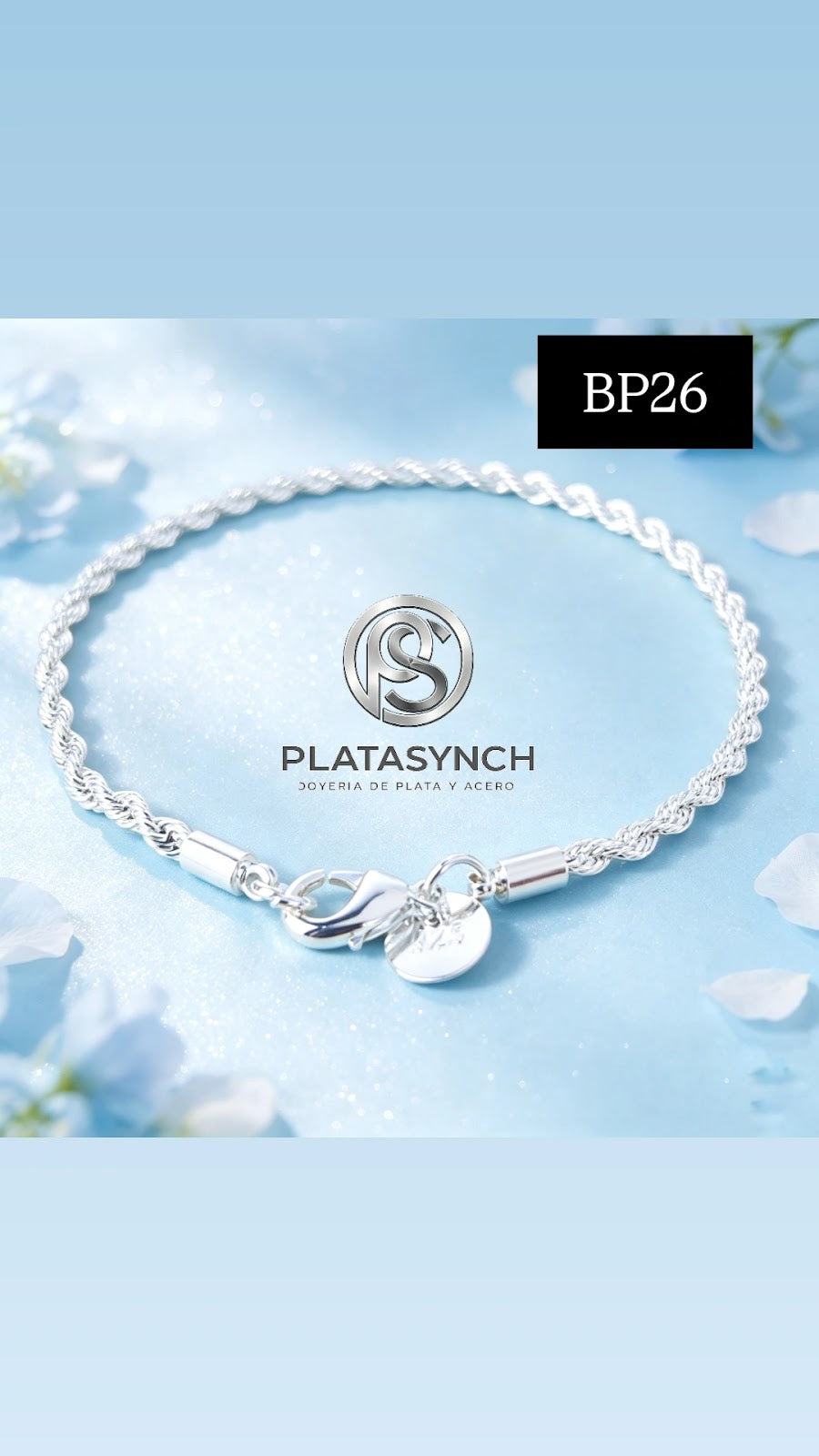 BP26 - Pulsera Brass minimalista - trenzada plateada 3mm