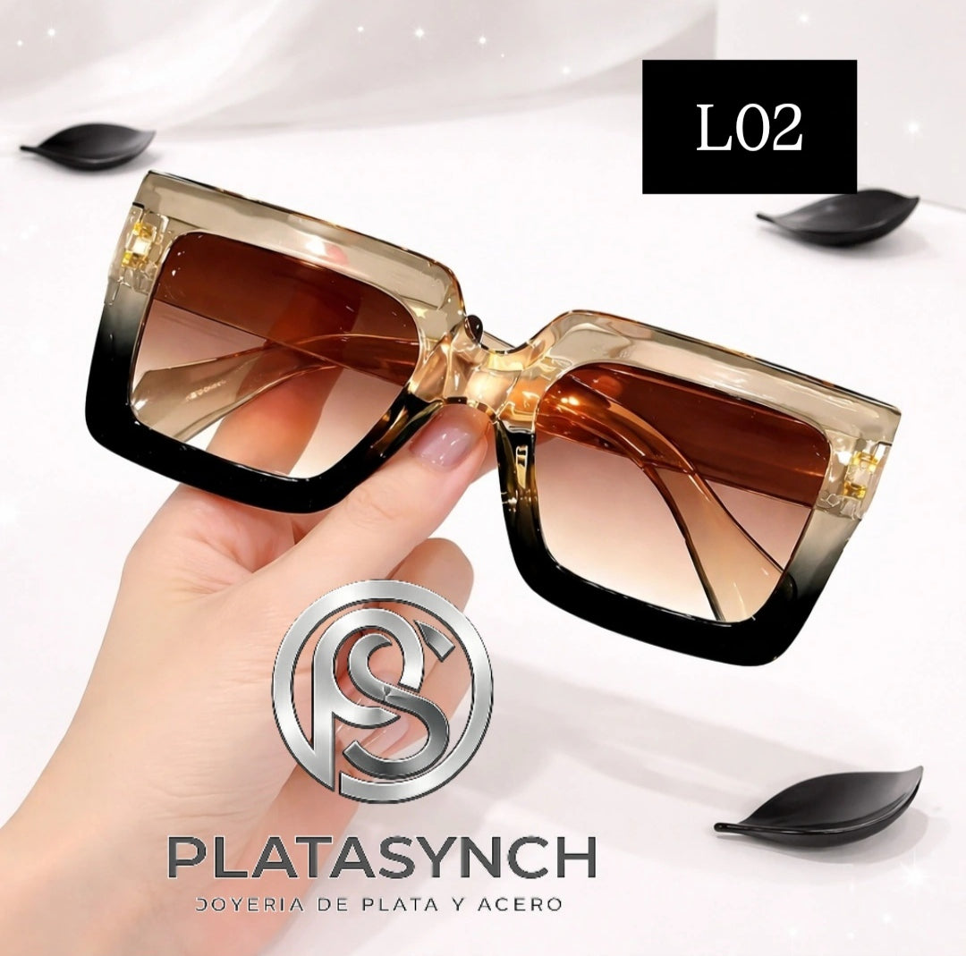 L02 - Gafas - Cuadradas Extragandes bicolor
