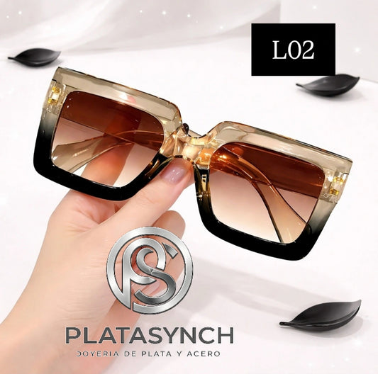 L02 - Gafas - Cuadradas Extragandes bicolor