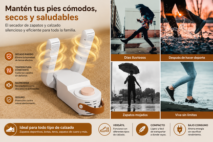 Secador Eléctrico de Zapatos Plegable® – Elimina Humedad y Malos Olores | Pago Contra Entrega