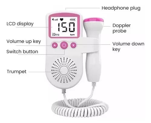 Kit Mamá Feliz - Doppler Fetal JSL-T501 en uso