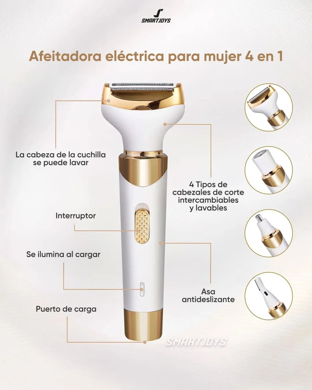 MAQUINA DEPILADORA Y DE RASURAR 4 EN 1