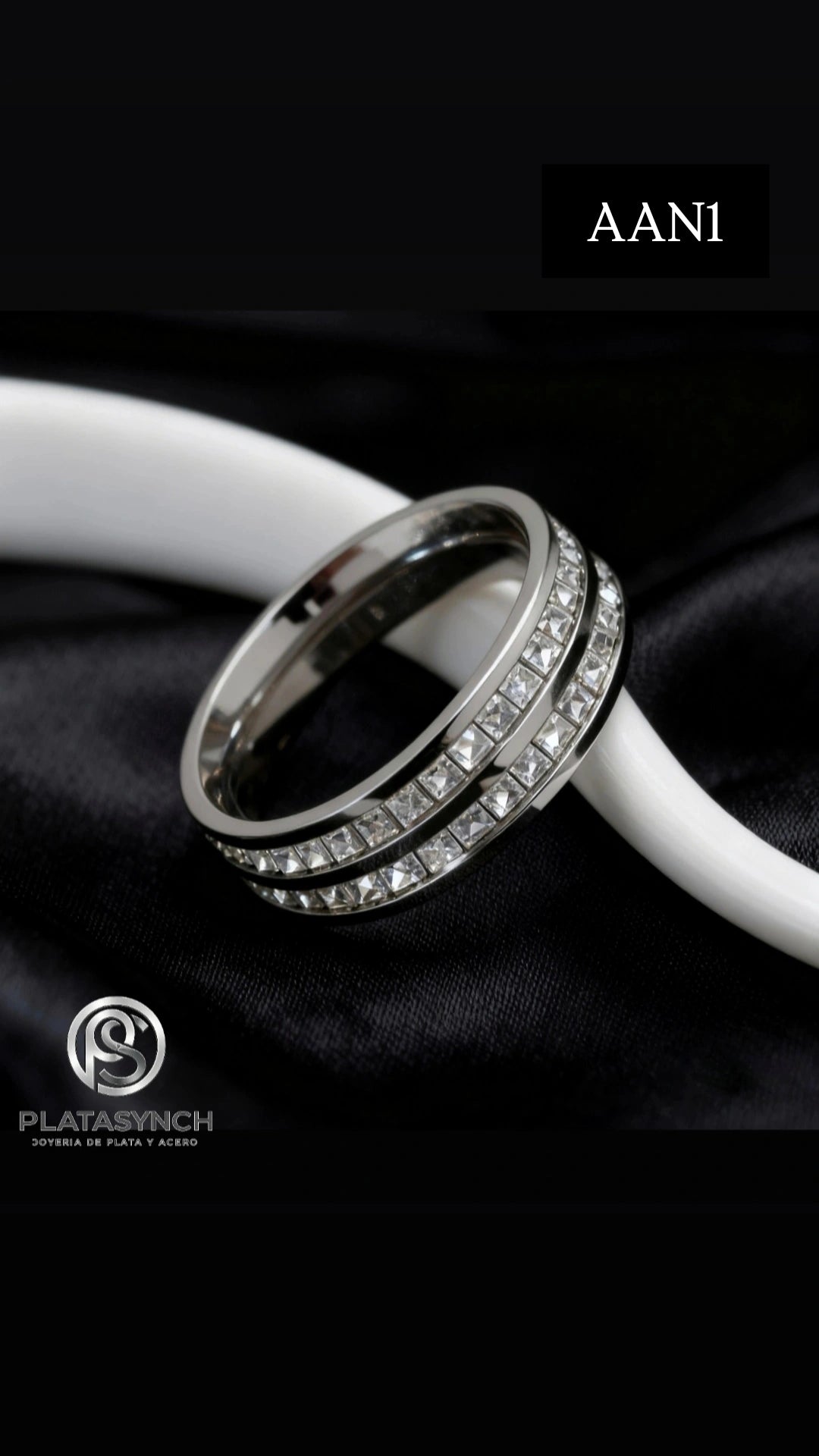 AAN1 - Anillo Acero plateado