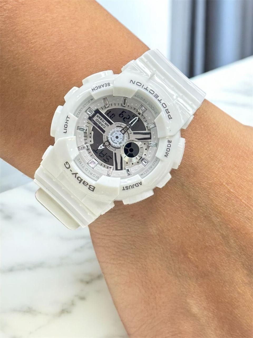 RELOJ BABY G - BLANCO