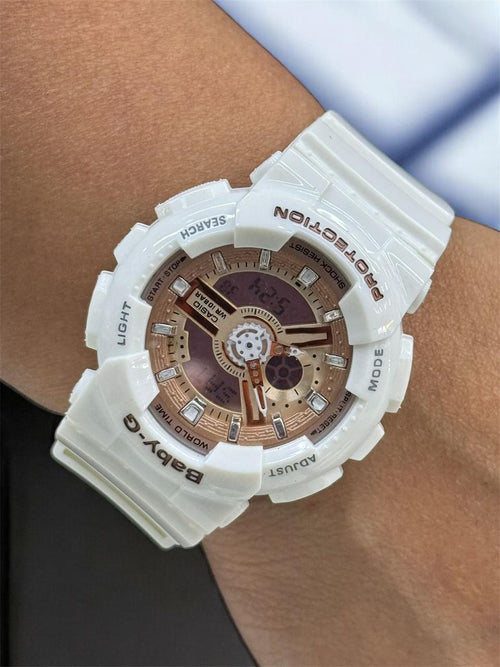 RELOJ BABY G - BLANCO CON BEIGE